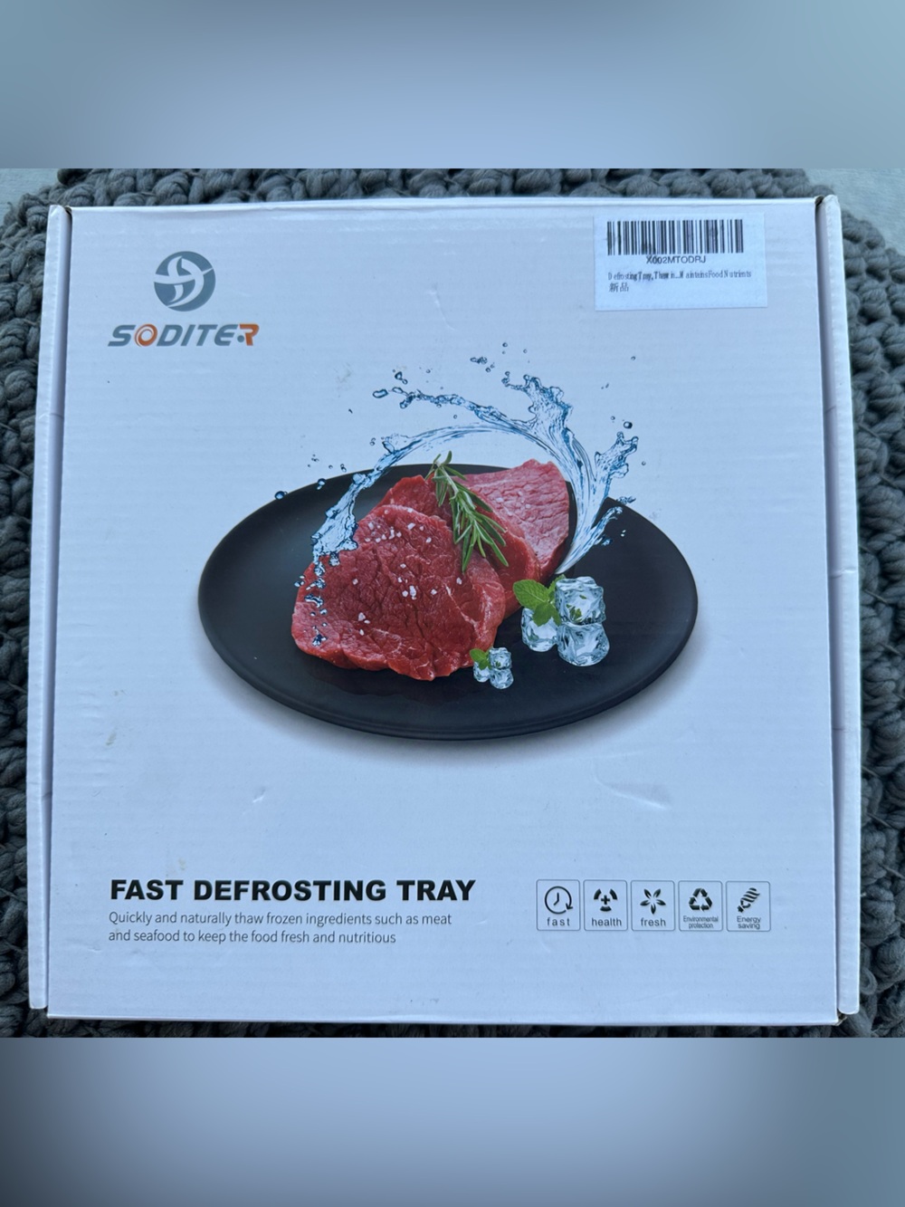 Black, Soditer Fast Defrosting Circular Tray